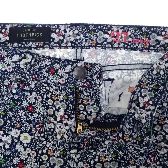 J Crew Liberty TOOTHPICK Floral Meadow 27 - Picture 6 of 8